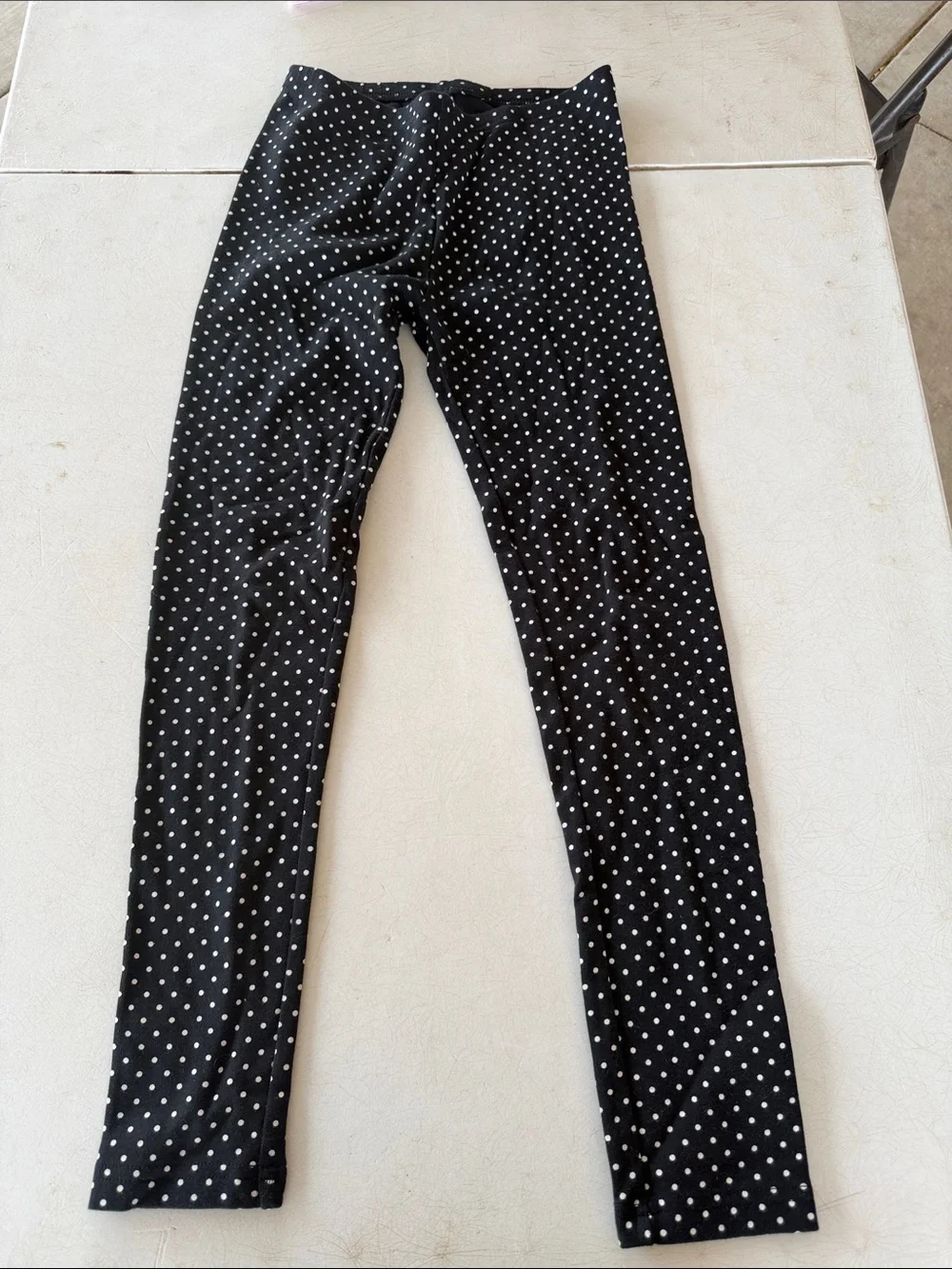 Gymboree Black Leggings with White Polka Dots